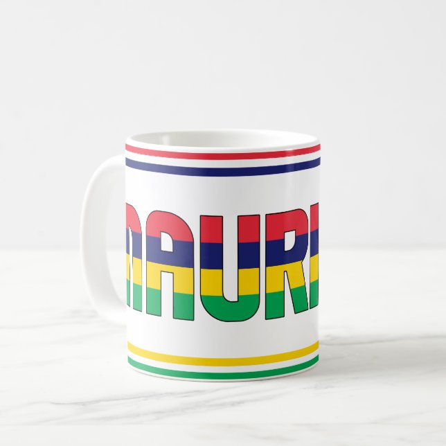 Mug Drapeau national mauricien patriotique (Devant gauche)