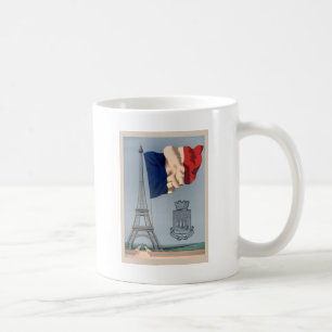 Mug Drapeau national vintage et Tour Eiffel