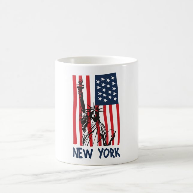 Mug Drapeau New York NY Statue de Liberty USA Amérique (Centre)