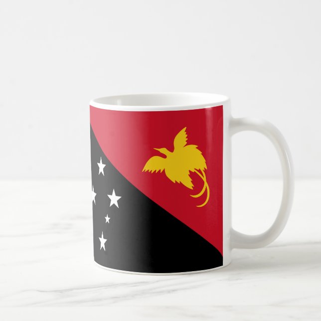 Mug Drapeau Papouasie-Nouvelle-Guinée Drapeau en céram (Droite)
