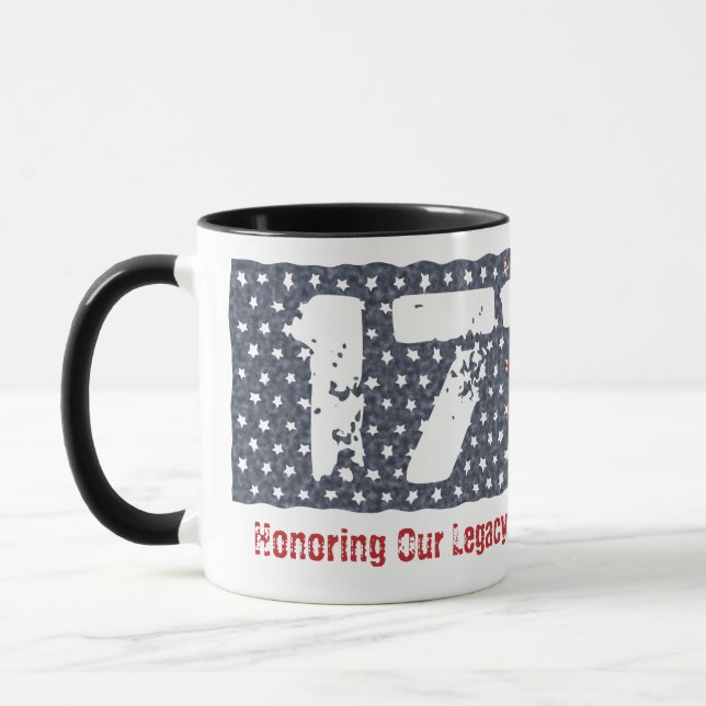 Mug Drapeau Patriotique 1776 en détresse (Gauche)