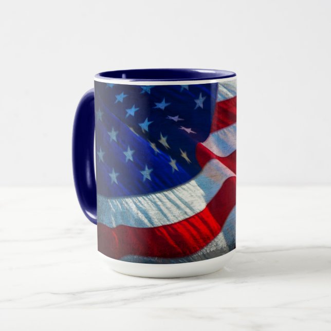 Mug Drapeau patriotique américain (Devant gauche)