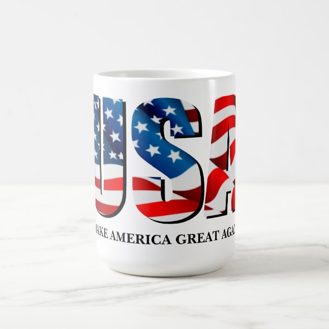 Mug drapeau patriotique américain rouge blanc (Centre)