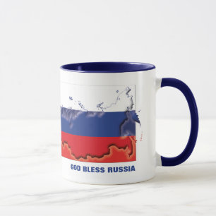 Mug Drapeau personnalisé DIEU BÉNISSE RUSSIE