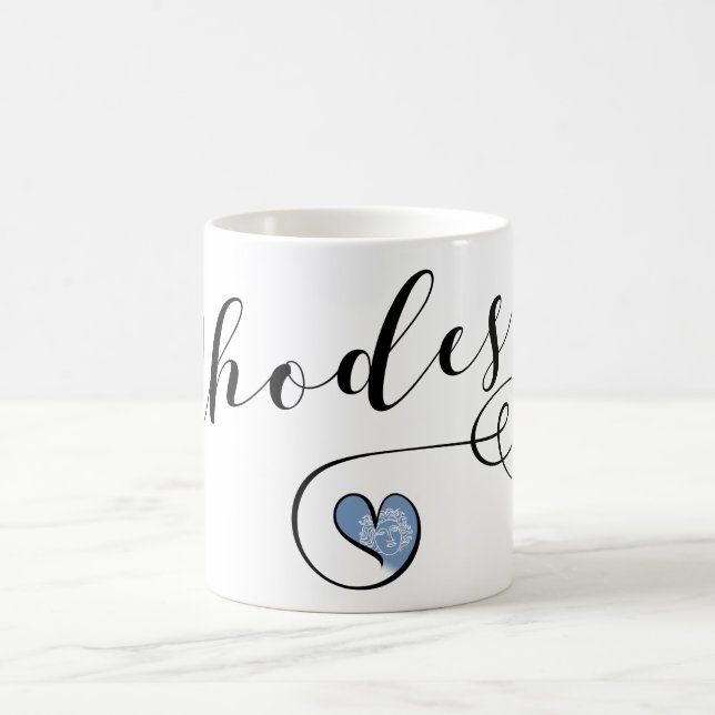 Mug Drapeau Rhodes En Coeur, Grèce (Centre)