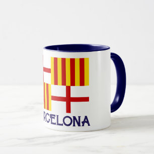 Mug Drapeau Rouge Blanc Jaune Bleu Nationaliste Barcel