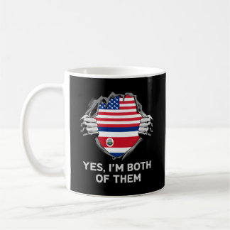 Mug Drapeau semi-américain du Costa Rica Usa Costa Ric