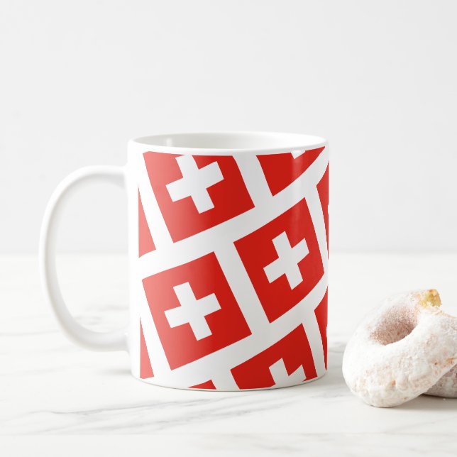 Mug Drapeau suisse I Love Switzerland (Avec donut)