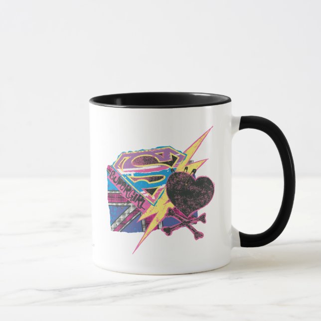 Mug Drapeau supergirl et os croisés (Droite)