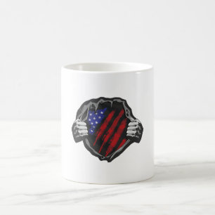 Mug Drapeau superhero USA