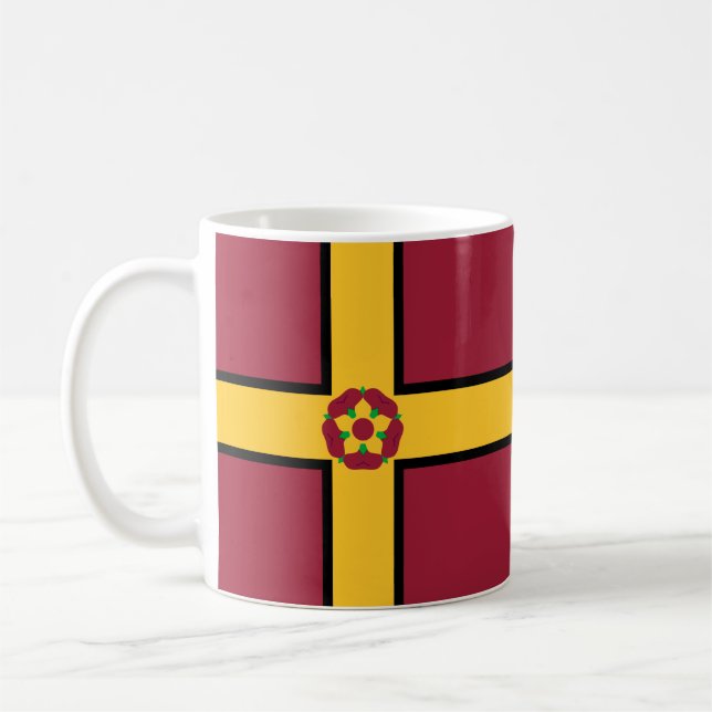 Mug Drapeau sur la bougie de café Northamptonshire (Gauche)
