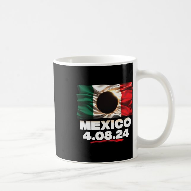 Mug Drapeau Totalité 4.08.24 Total Éclipse Solaire Mex (Droite)