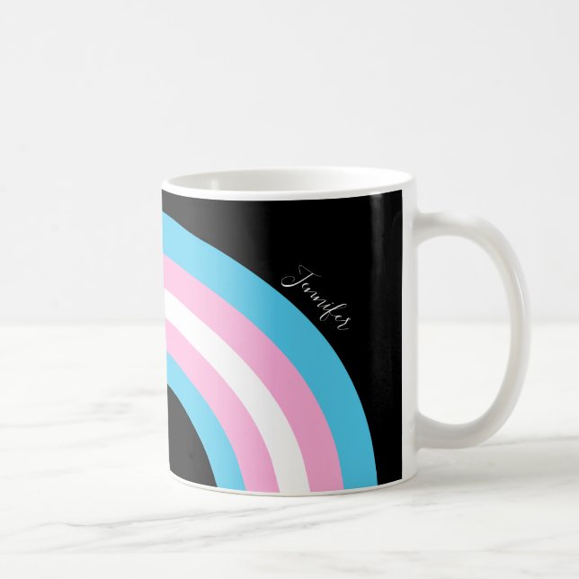 Mug Drapeau Transgenre Rainbow Pride Monogram Coffee M (Droite)