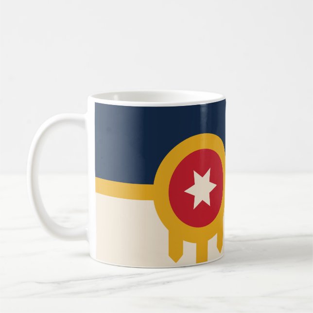 Mug Drapeau Tulsa serviette (Gauche)