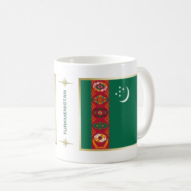 Mug Drapeau Turkménistan + Plan Musique (Devant droit)