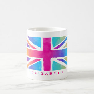 Mug Drapeau Union Jack en aquarelles lumineuses Person