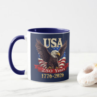 Mug Drapeau USA 250e 1776-2026 aigle américain patriot