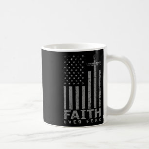 Mug Drapeau Usa Cadeau Patriotique Américain Foi Sur L