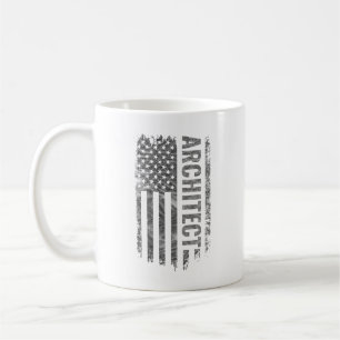Mug Drapeau USA en détresse design d'architecte
