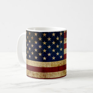 Mug Drapeau USA / Grunged