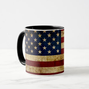Mug Drapeau USA / Grunged