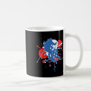 Mug Drapeau Usa Skieur - Ski De Fond Américain Pour