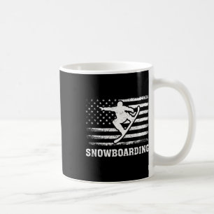 Mug Drapeau vintage Américain Snowboard 4th De Ju