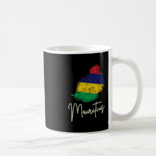 Mug Drapeau vintage de l'île Maurice Océan Indien Vaca