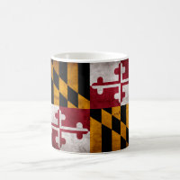 Drapeau vintage patiné d'état du Maryland