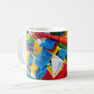 Mug Drapeaux de prière tibétains colorés - Tibet