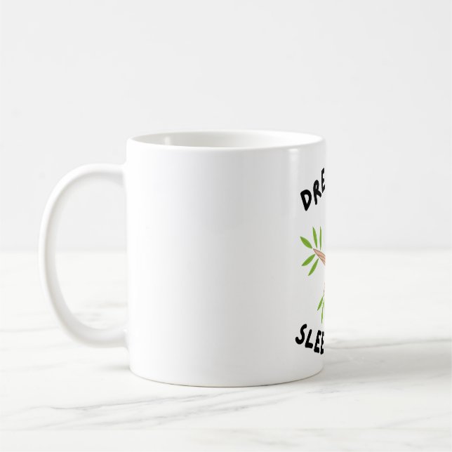Mug Dream Big Sleep More Cute Koala Sleeping on Branch (Gauche)