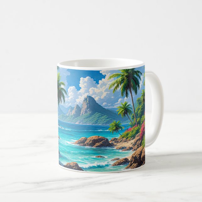 Mug Dream On, Tropical Paradise, (Devant droit)
