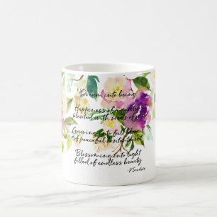 Mug Dream Poem aquarelle Floral