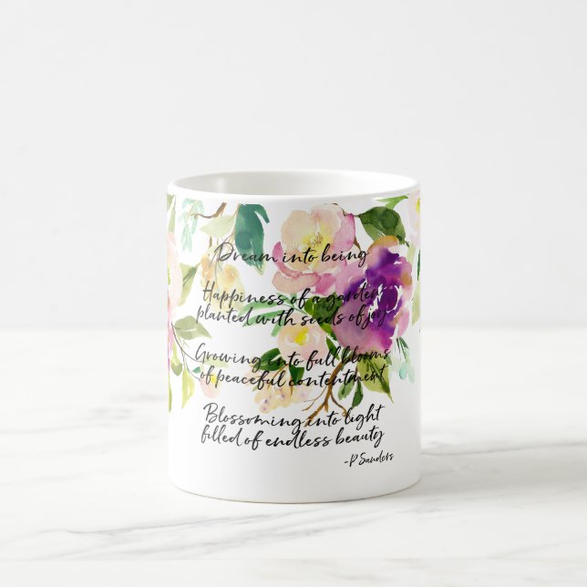 Mug Dream Poem aquarelle Floral (Centre)