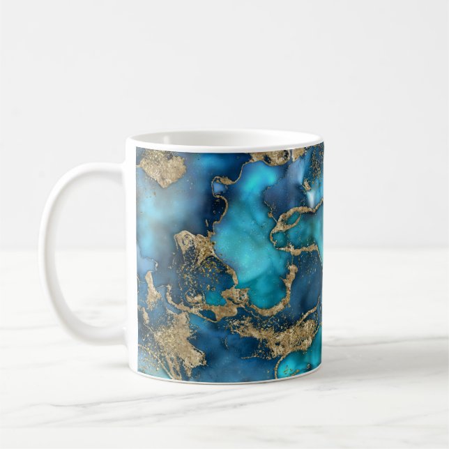 Mug DreamBlue Turquoise et Gold (Gauche)