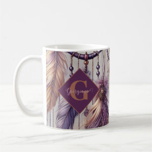Mug Dreamcatchers Personnalisés Boho & Purple & Or