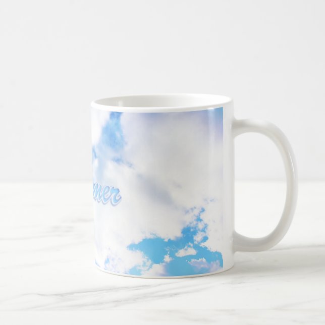 Mug Dreamer Puffy nuages blancs et ciel bleu (Droite)