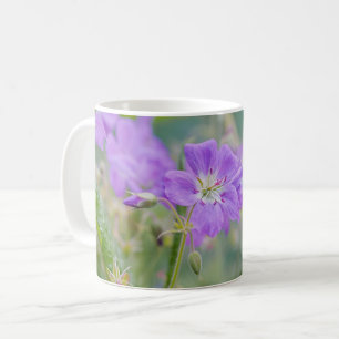 Mug Dreamy Lilac Fleur sauvage Geranium Photo Et Nom