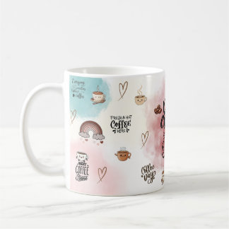 Mug “Drink Coffee & Be Kind – Cute Aesthetic Pastel 