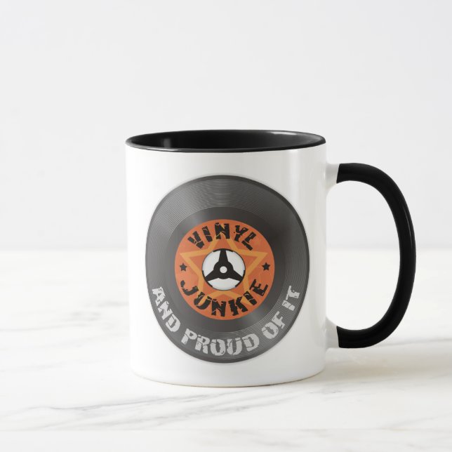 Mug Drogué de vinyle - et fier de lui (Droite)