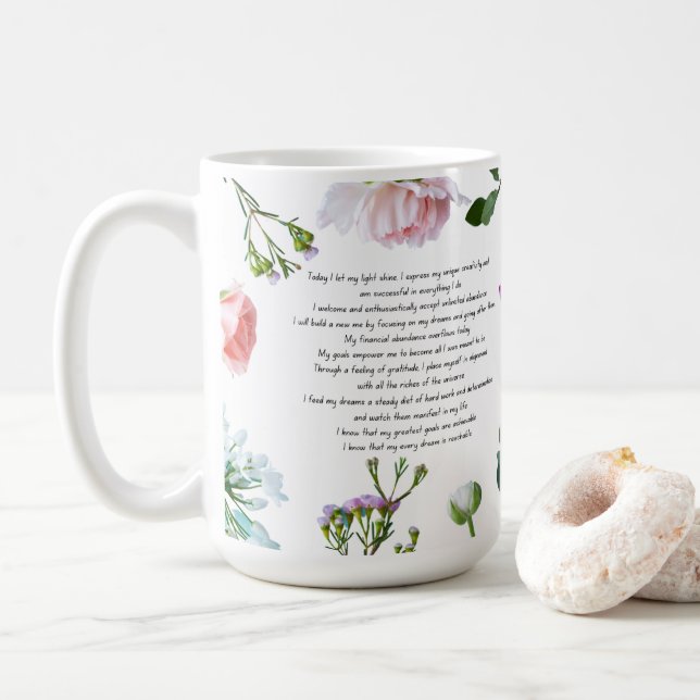 Mug Droit d'attraction Prière d'abondance (Avec donut)