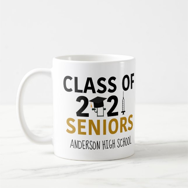 Mug Drôle 2021 Graduation Pandemic Humour de classe su (Gauche)