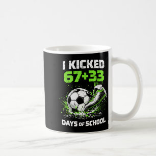 Mug Drôle 67 33 Jours D'école Garçons 100ème Jour Foot