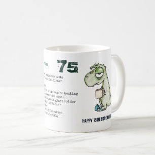 Mug Drôle 75ème Personnalisé 'Quand j'étais ton âge' D