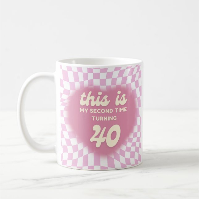 Mug Drôle 80e Anniversaire Citation de la deuxième foi (Gauche)