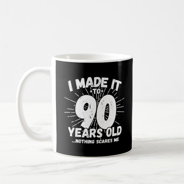 Mug Drôle 90e Anniversaire Citation Sarcastique 90 Ann (Gauche)