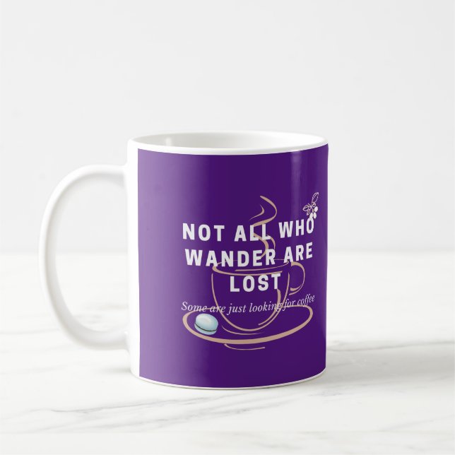 Mug Drôle à la recherche de citation de café et messag (Gauche)