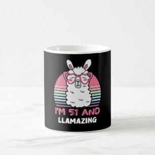Mug Drôle Adorable Llama 51e Anniversaire Cadeau Pour 