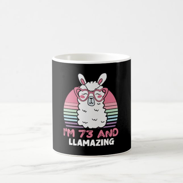 Mug Drôle Adorable Llama 73e Cadeau Anniversaire Pour  (Centre)