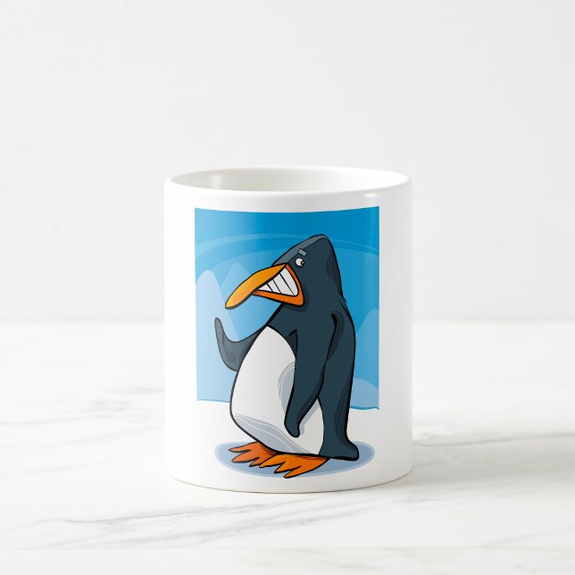 Mug Drôle Angry Penguin Cartoon Cool (Créateur téléchargé)